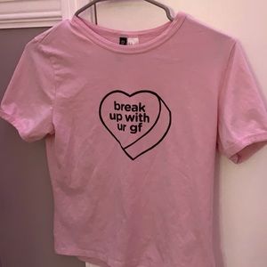 H&M Ariana Grande break up with ur gf T-shirt